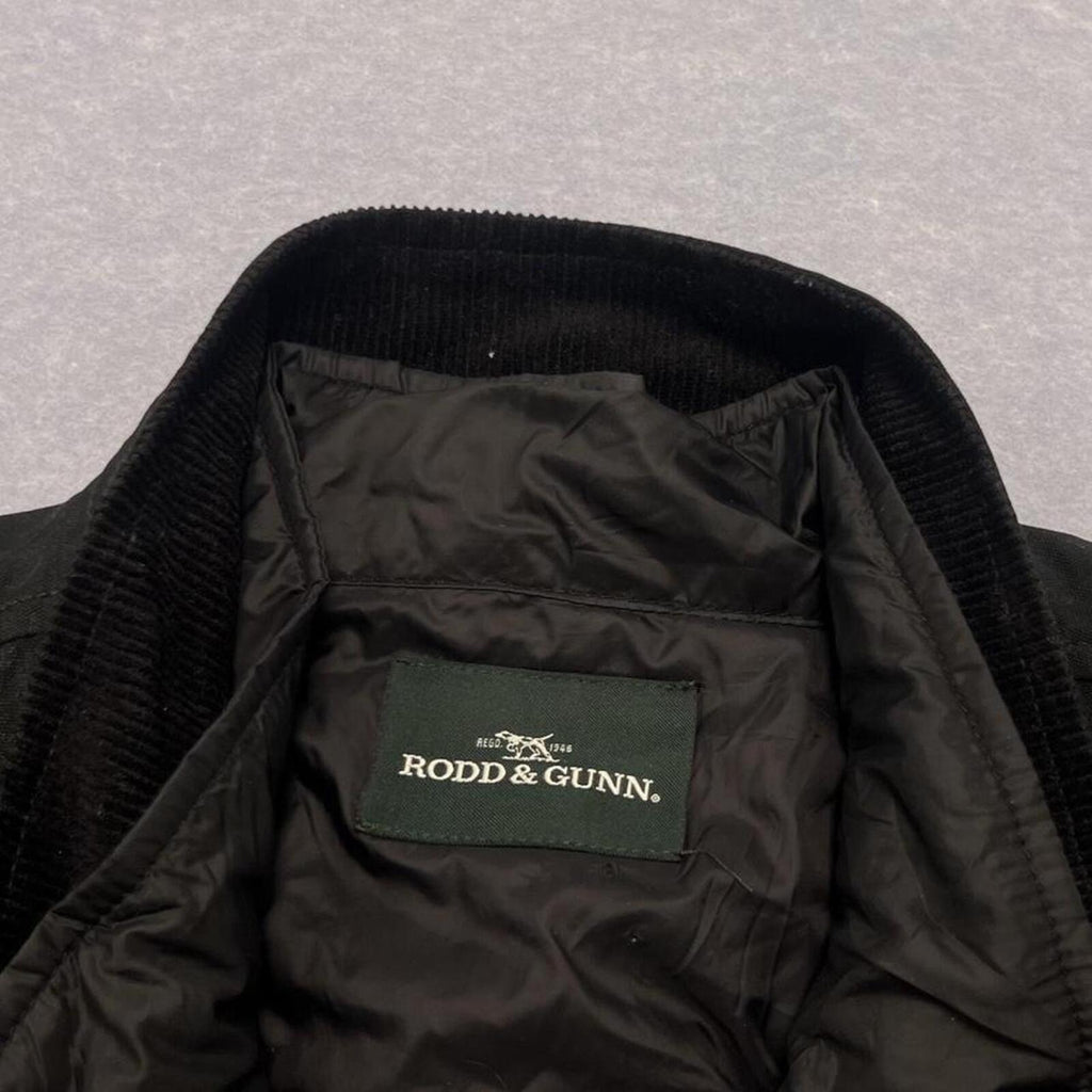 Rodd & Gunn Harper Waxed Field Jacket Black w/ Quilted Liner Men's Large