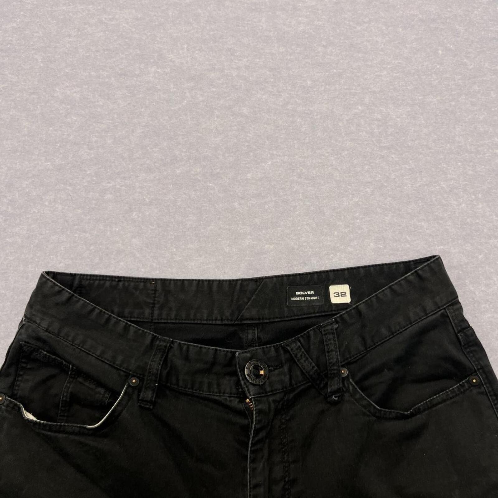 Vintage Volcom Skate “Solver” Modern Straight Black Denim Jeans Men's W32