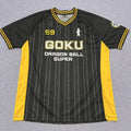 Dragon Ball Z Super Goku No.59 Men's Black & Yellow Soccer Jersey Shirt XL