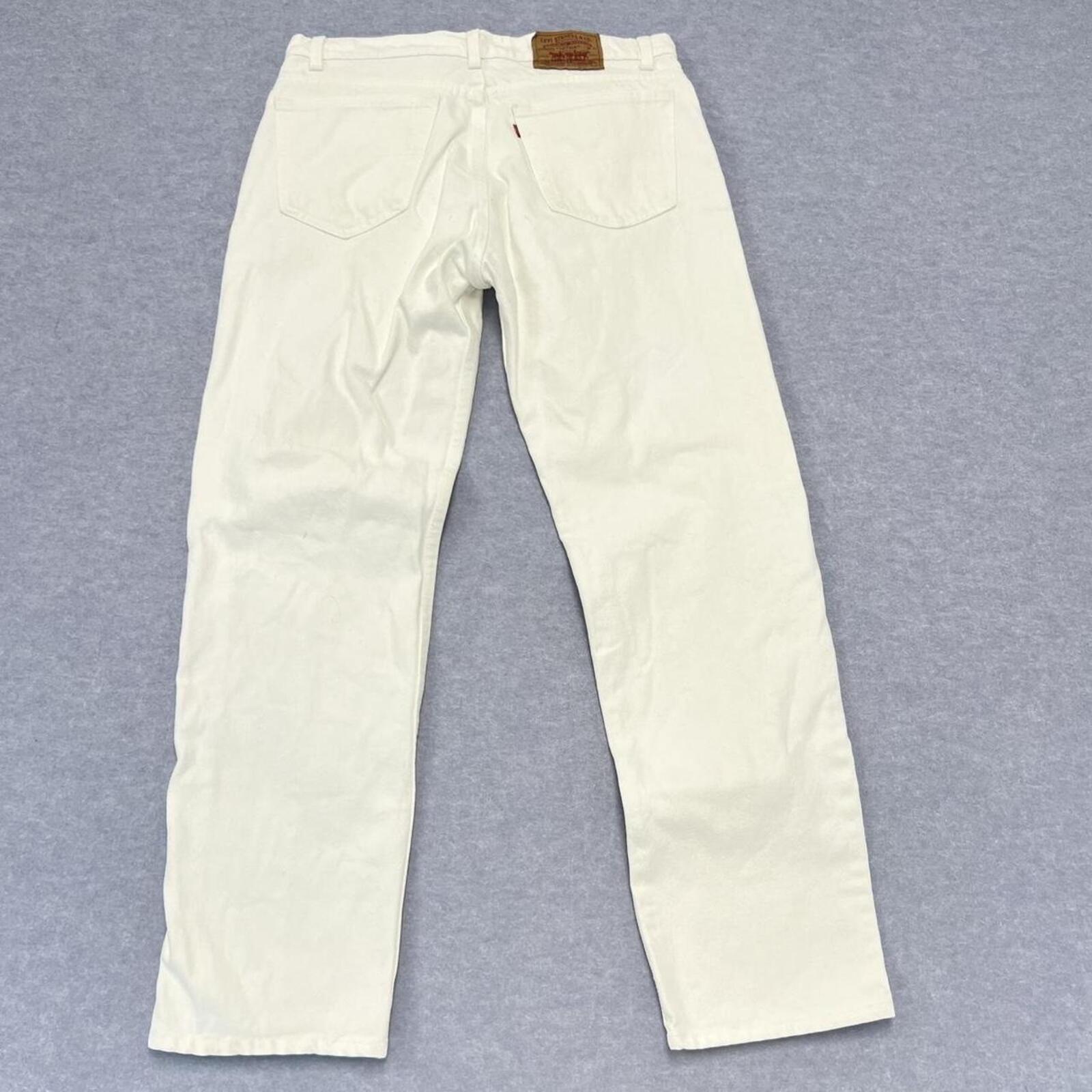Vintage 1980’s Levi’s 505 Men’s White Straight Leg Jeans W36 L30 Made in USA