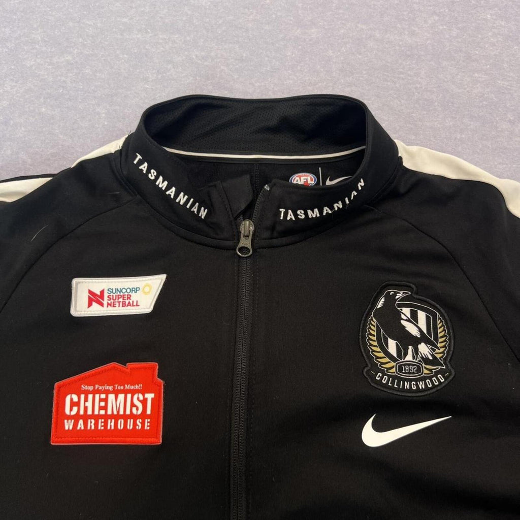 Nike Collingwood Magpies AFL On Field Full Zip Training Track Jacket Black XL