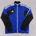 Vintage Adidas Climacool Men's Royal Blue & Black Striped Y2K Track Jacket Small