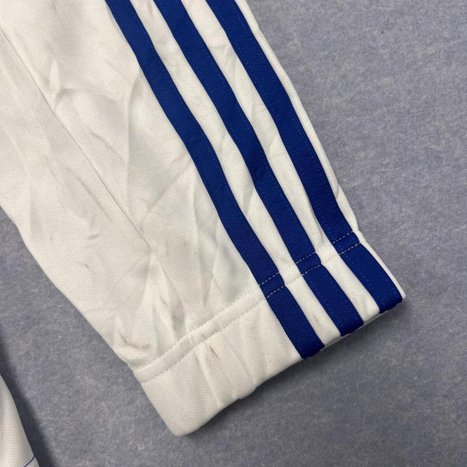 Adidas Lady Indians Basketball Blue & White Striped Track Jacket Men’s Large