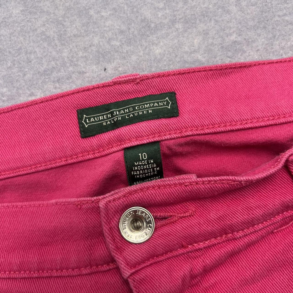 Vintage Lauren Ralph Lauren Pink Modern Straight Cropped Jeans Women’s Size 10