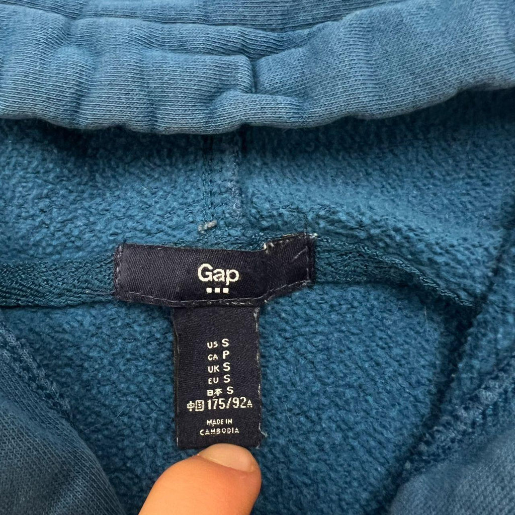 Vintage Gap Royal Blue & Black Full Zip Streetwear Hoodie Men's Y2K Small
