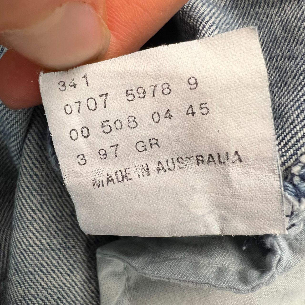 Vintage 1997 Levi's 508 Made In Australia Light Wash Button Fly Denim Jeans W36 L34