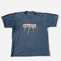 In Minds Eye “Mother Nature” Surf Men's Washed Grey Skull Graphic Tee XXL