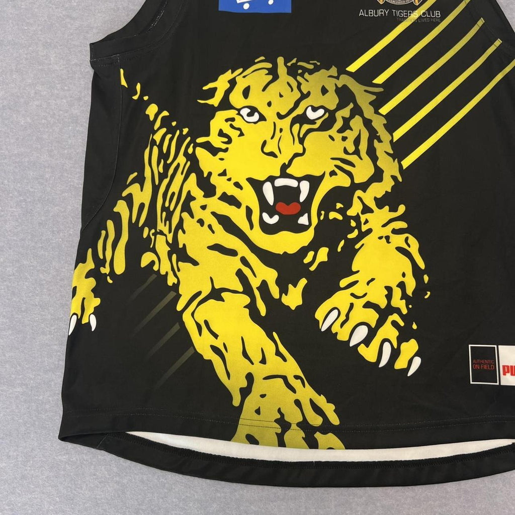 Vintage Puma Albury Tigers AFL Player Jersey No.45 On Field XXL Ovens & Murray