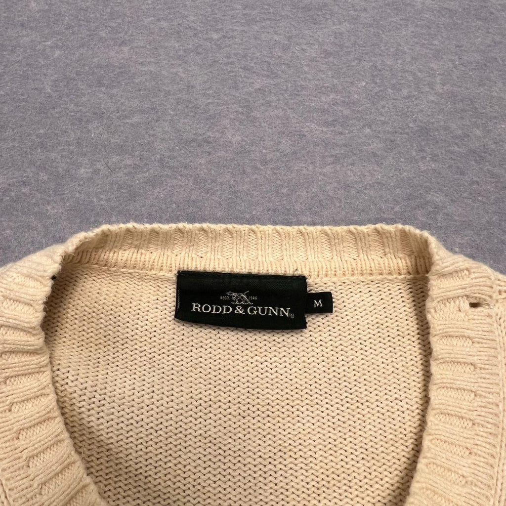 Vintage Rodd & Gunn Marl Pink / Cream Apricot Knit Sweater Jumper Men's Medium