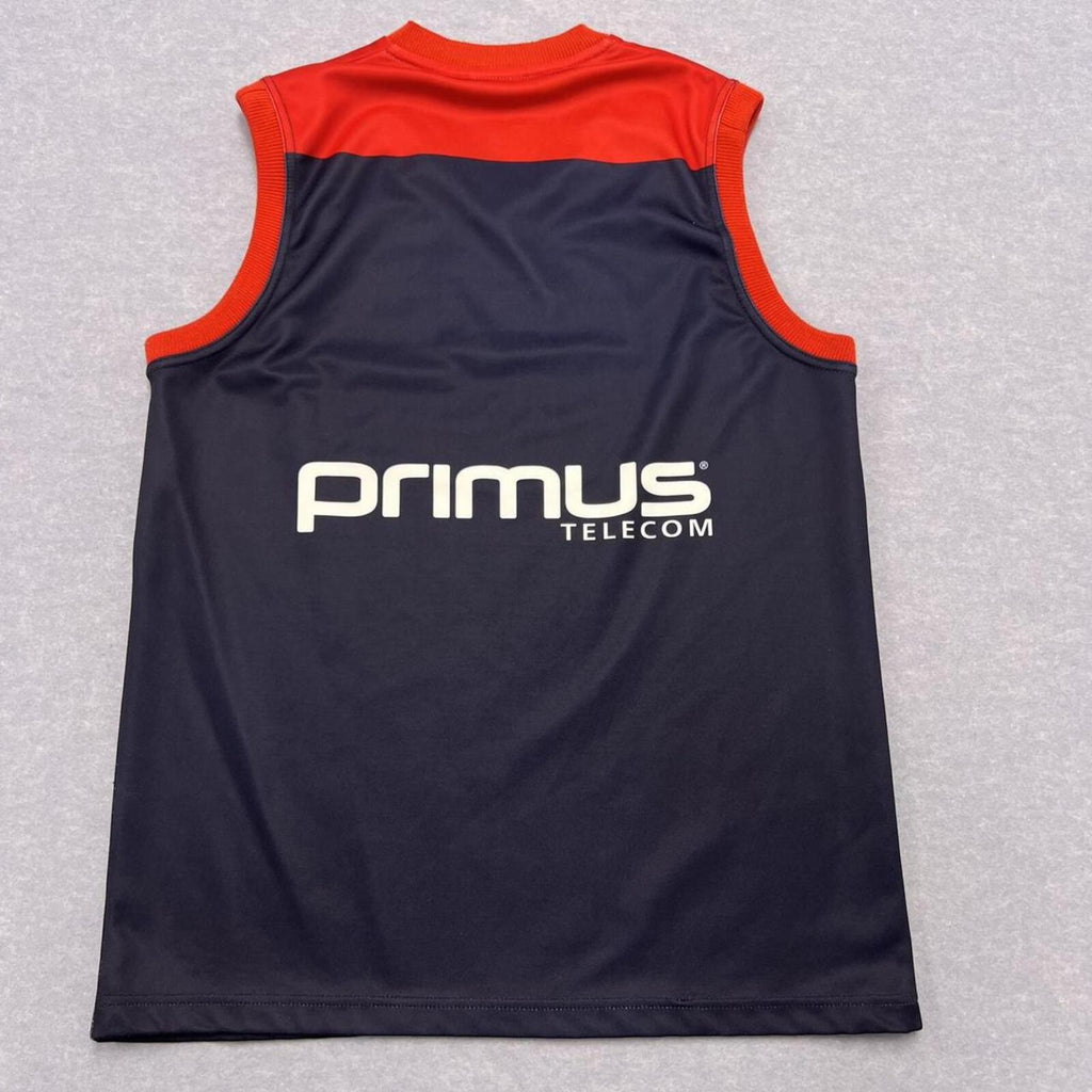 Vintage Melbourne Demons AFL Asics Primus Navy & Red Guernsey Jersey Mens Medium