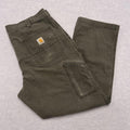 Carhartt Relaxed Fit Carpenter Pants Charcoal Grey Workwear Faded W38 L30