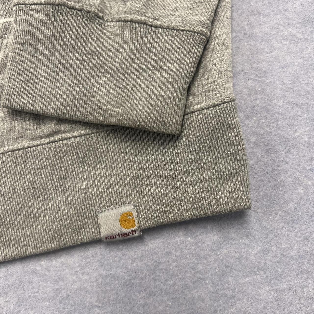 Vintage Carhartt Mellow Wire Stripe Grey & White Sweatshirt Streetwear Large