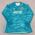 Adidas Fenerbahce 2019-20 Goalkeeper Jersey Blue Teal Camo Long Sleeve Mens 2XL
