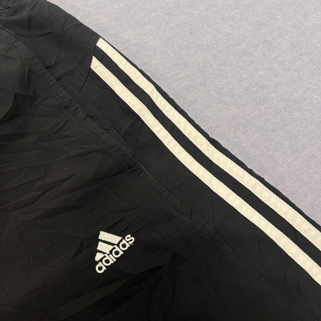 Vintage Adidas Clima365 Men's Black Baggy Track Pants No Drawstring Y2K Medium