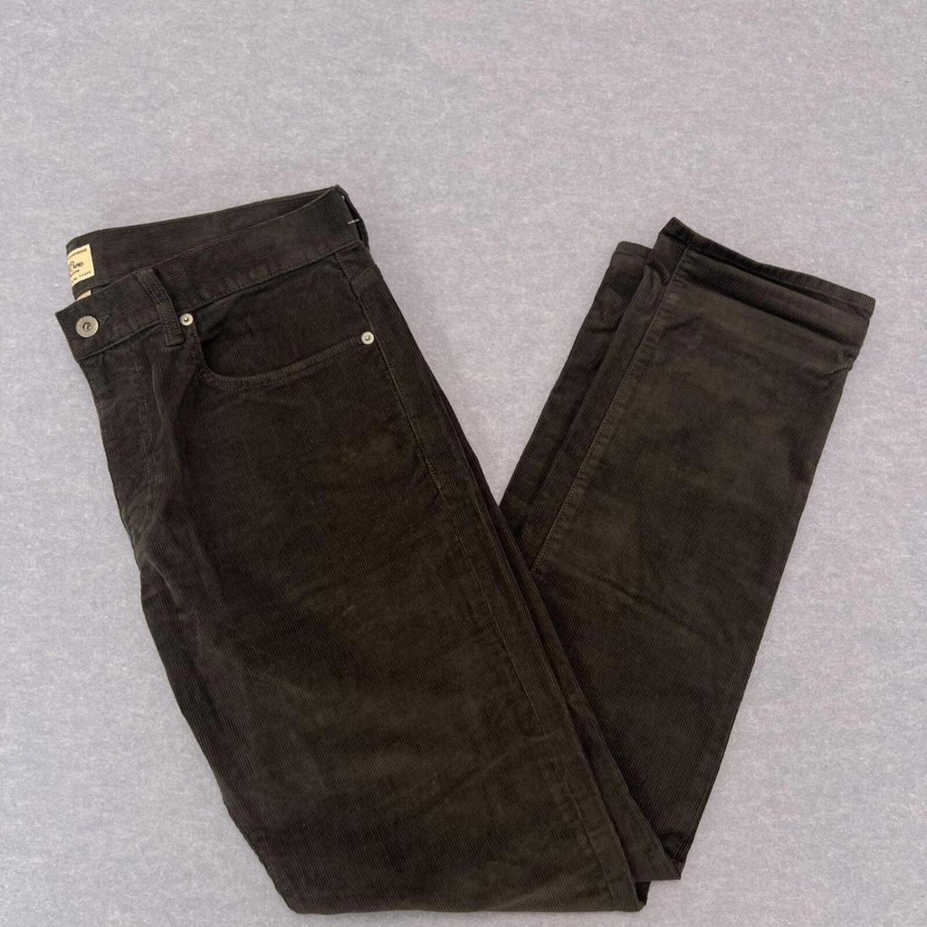 J.Crew Men's 484 Slim-fit Corduroy Chino Dress Pants Dark Brown Size W33 L32