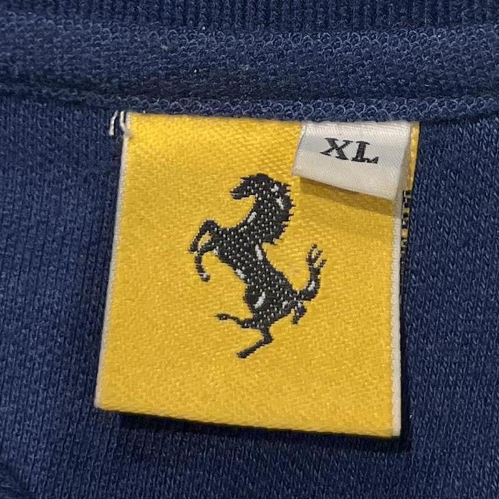 Vintage 1996 Ferrari Official Licensed Men’s Navy Blue Embroidered Logo Polo XL