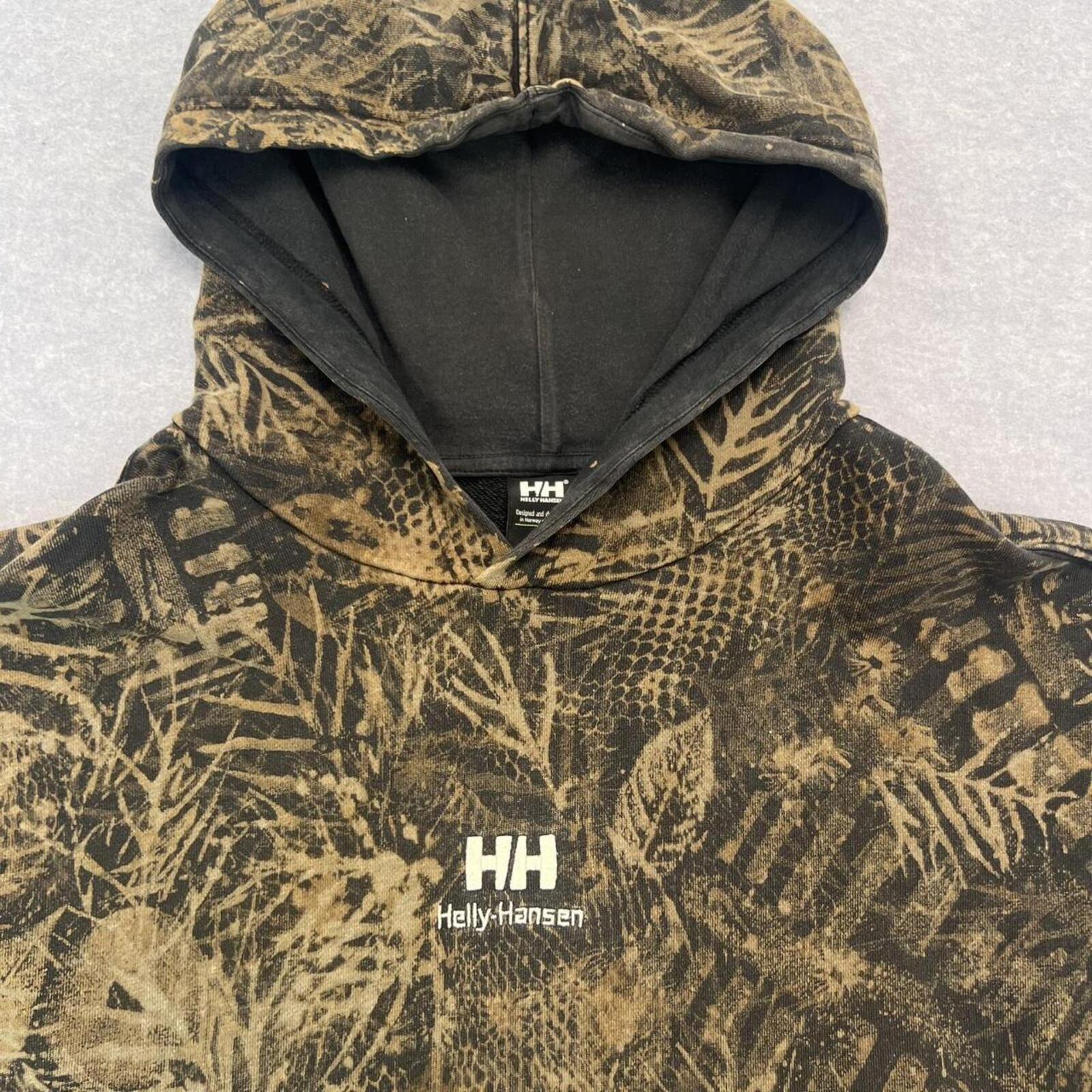 Helly Hansen Camouflage All-Over Print Realtree Style Pullover Hoodie Mens Large