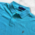 Vintage Polo Ralph Lauren Men’s Aqua Peppermint Dress Polo (Beige Pony) XL