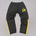Vintage Nike Athletic Team Player Issue No.56 Black & Yellow Track Pants Men's XL