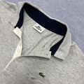 Vintage 1990’s Lacoste Grey & Navy Tipped Preppy Pocket Polo Men’s Slim 6 (XL)