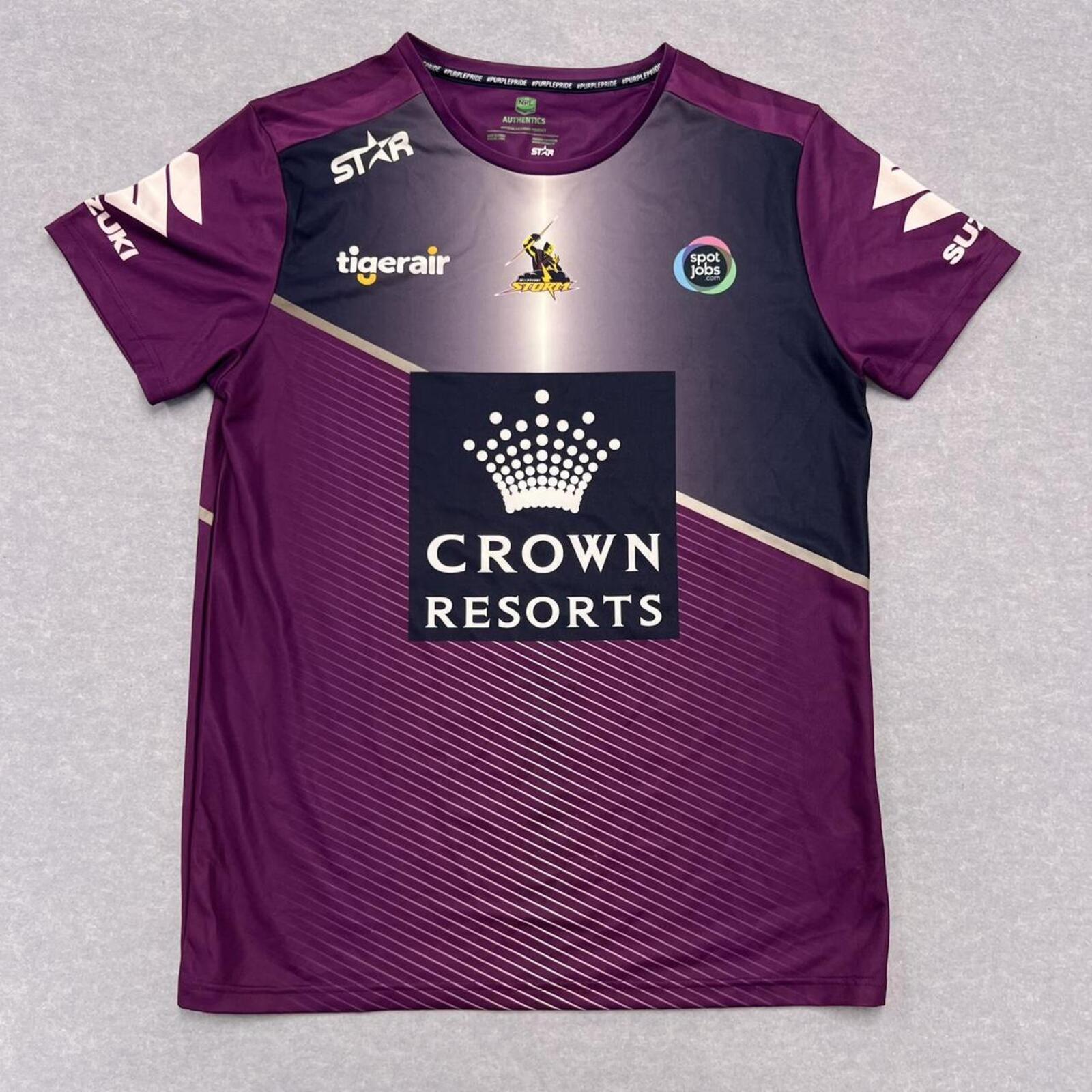 Melbourne Storm NRL Star Athletics Men's Purple Training Jersey Large