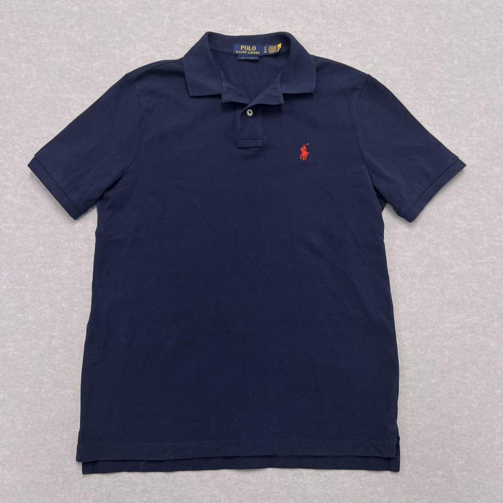 Polo Ralph Lauren Navy Blue Preppy Polo Shirt (Red Pony) Classic Fit Men's Small