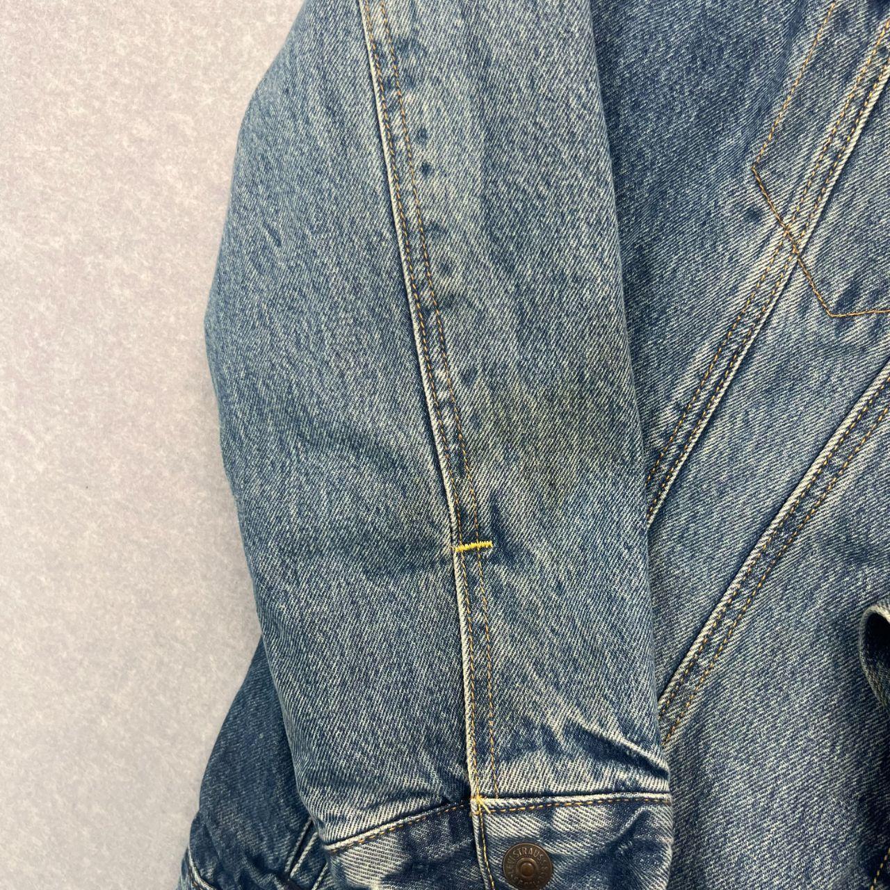 Vintage Levi's Sherpa Heavyweight Blue Washed Denim Trucker Jacket Men's XXL