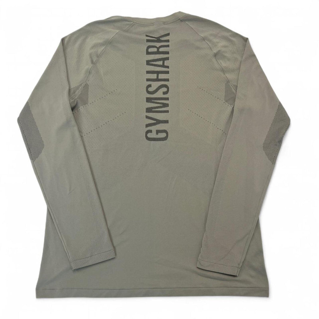 Gymshark Apex Men’s Smokey Grey Seamless Long Sleeve Compression Shirt Large