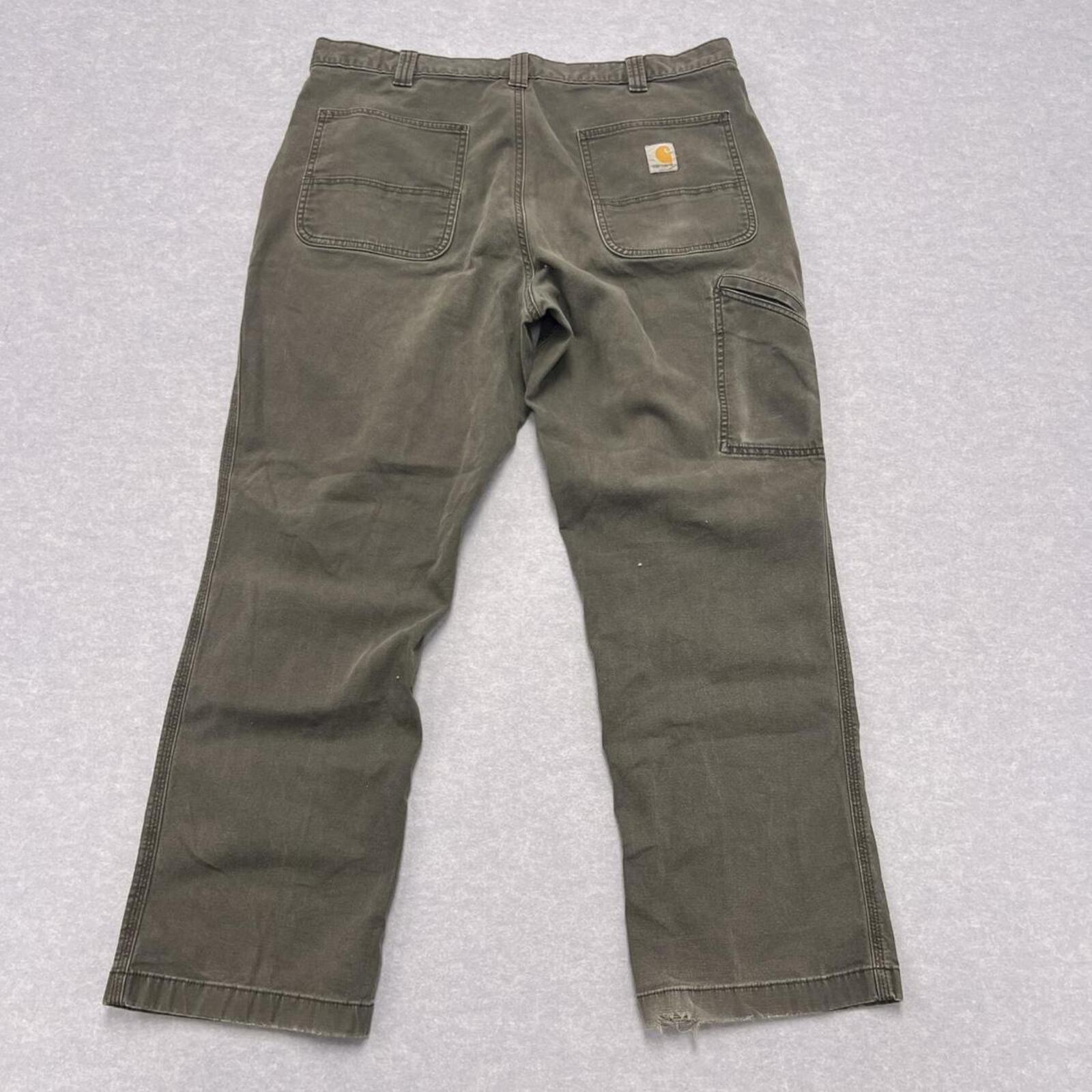 Carhartt Relaxed Fit Carpenter Pants Charcoal Grey Workwear Faded W38 L30