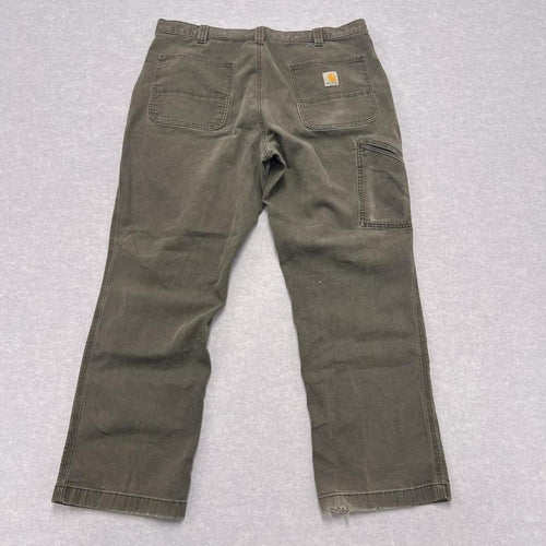 Carhartt Relaxed Fit Carpenter Pants Charcoal Grey Workwear Faded W38 L30