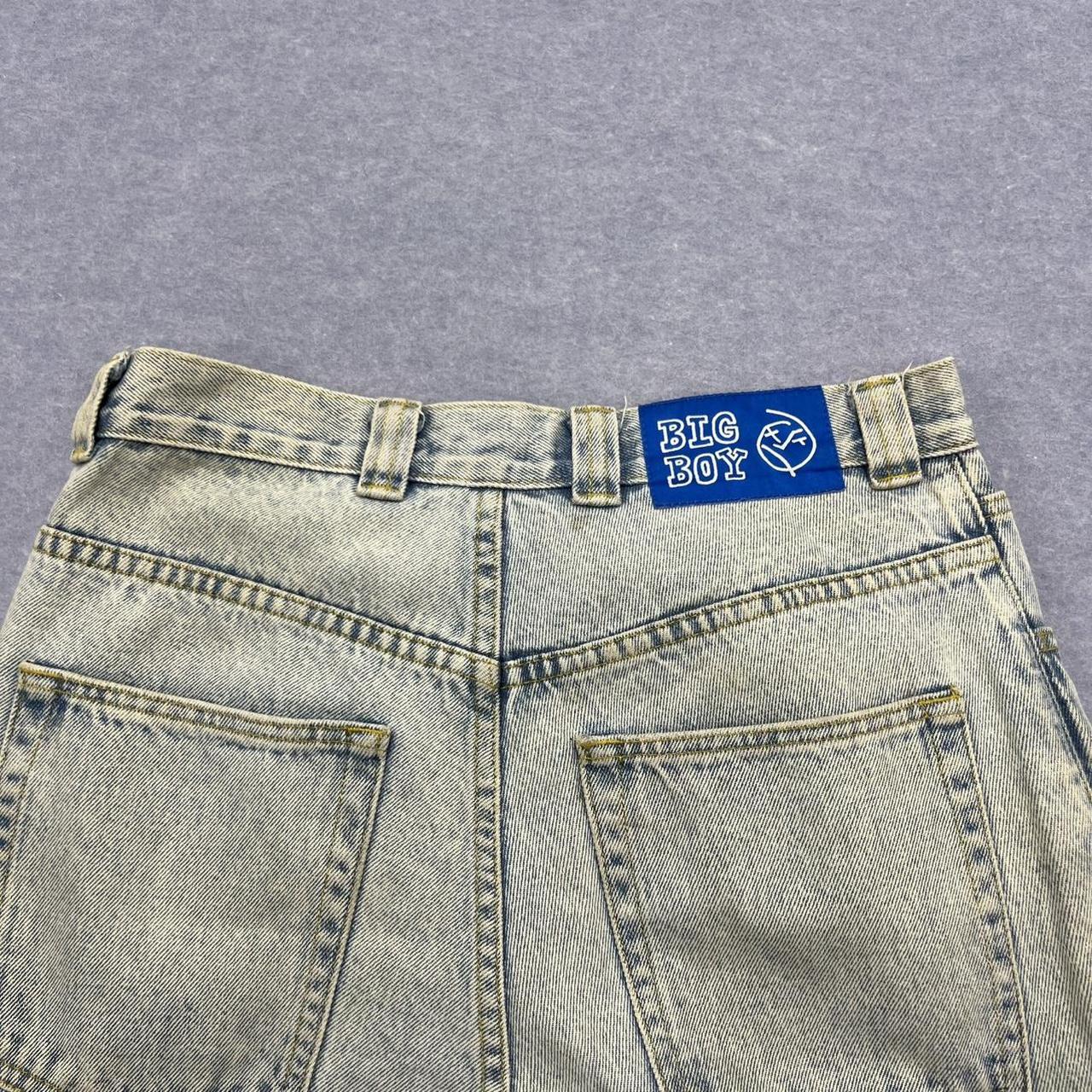 Polar Skate Co Big Boy Light Wash Baggy Denim Jeans Thrashed Distressed XS