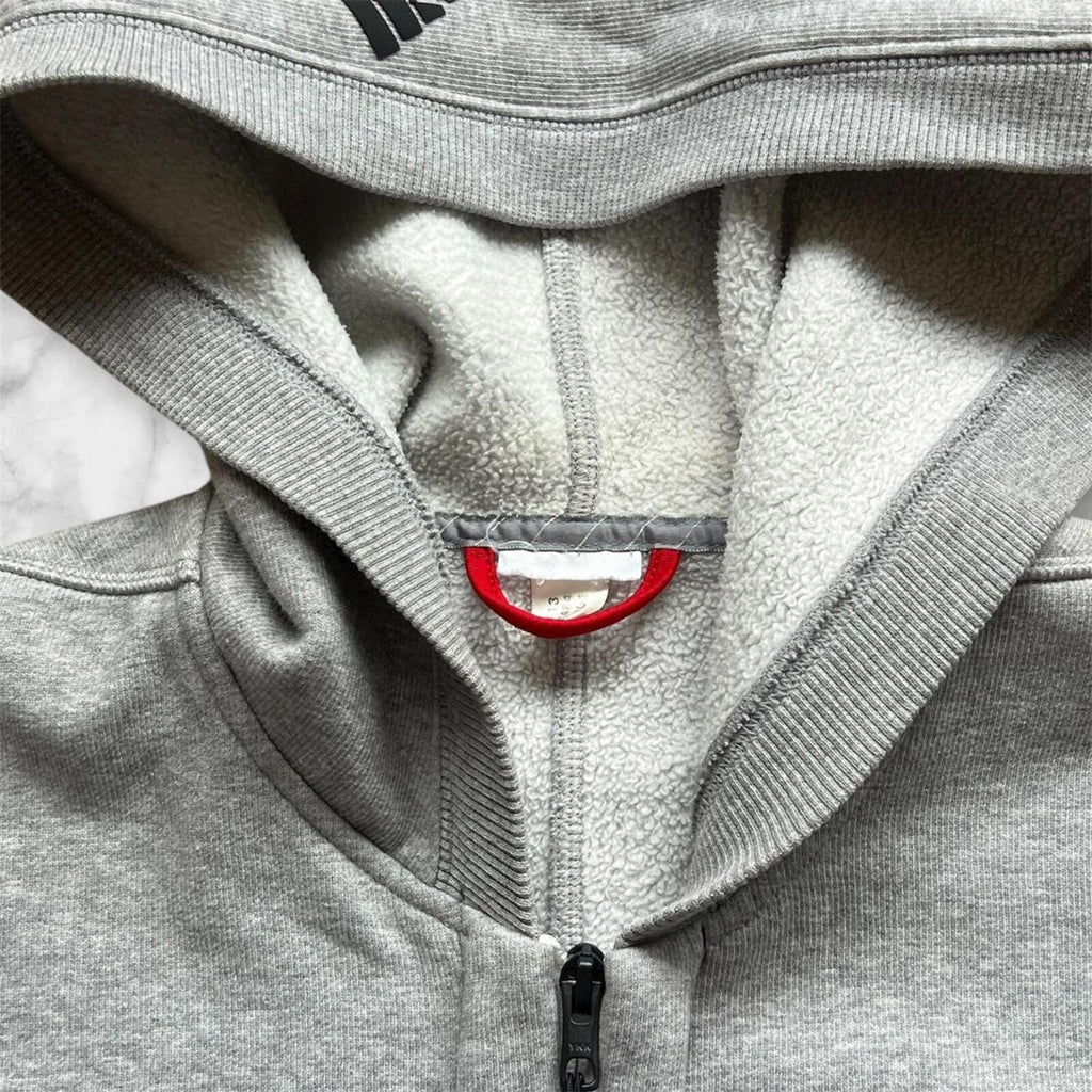Adidas Derrick Rose Grey Hoodie Full Zip Waffle Fleece Men’s Medium