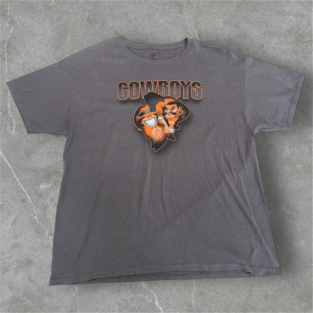 Vintage Eskimo Joe's Orange Heart Cowboy's For the Love of Pete T-Shirt Men's Large