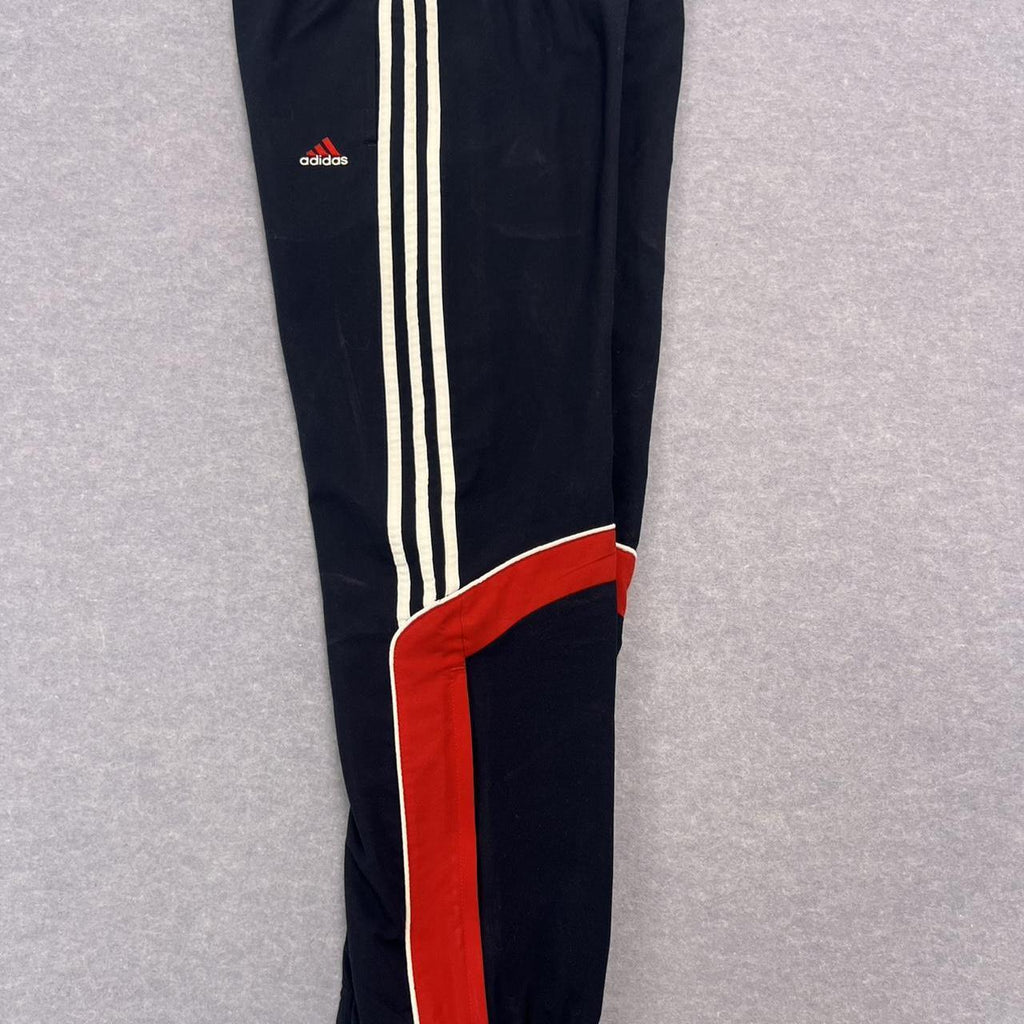 Vintage Adidas Baggy Track Pants Navy Red & White Striped Youth Boys Size 10