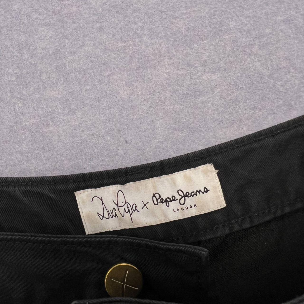 Pepe Jeans x Dua Lipa Black Streetwear Black Baggy Cargo Pants Women's Y2K W29