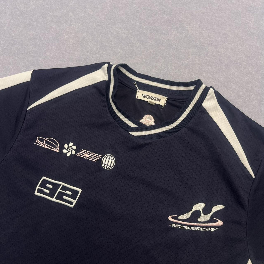 Neovision Streetwear Rave Mesh Jersey Navy Blue Men’s Oversized XS