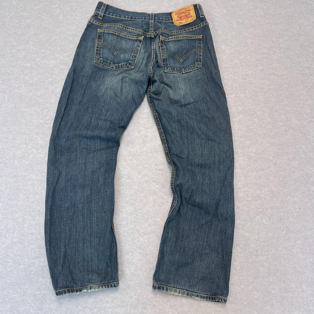 Vintage Levi's 503 Bootcut Dark Wash Navy Denim Jeans Men's Y2K W33 L32