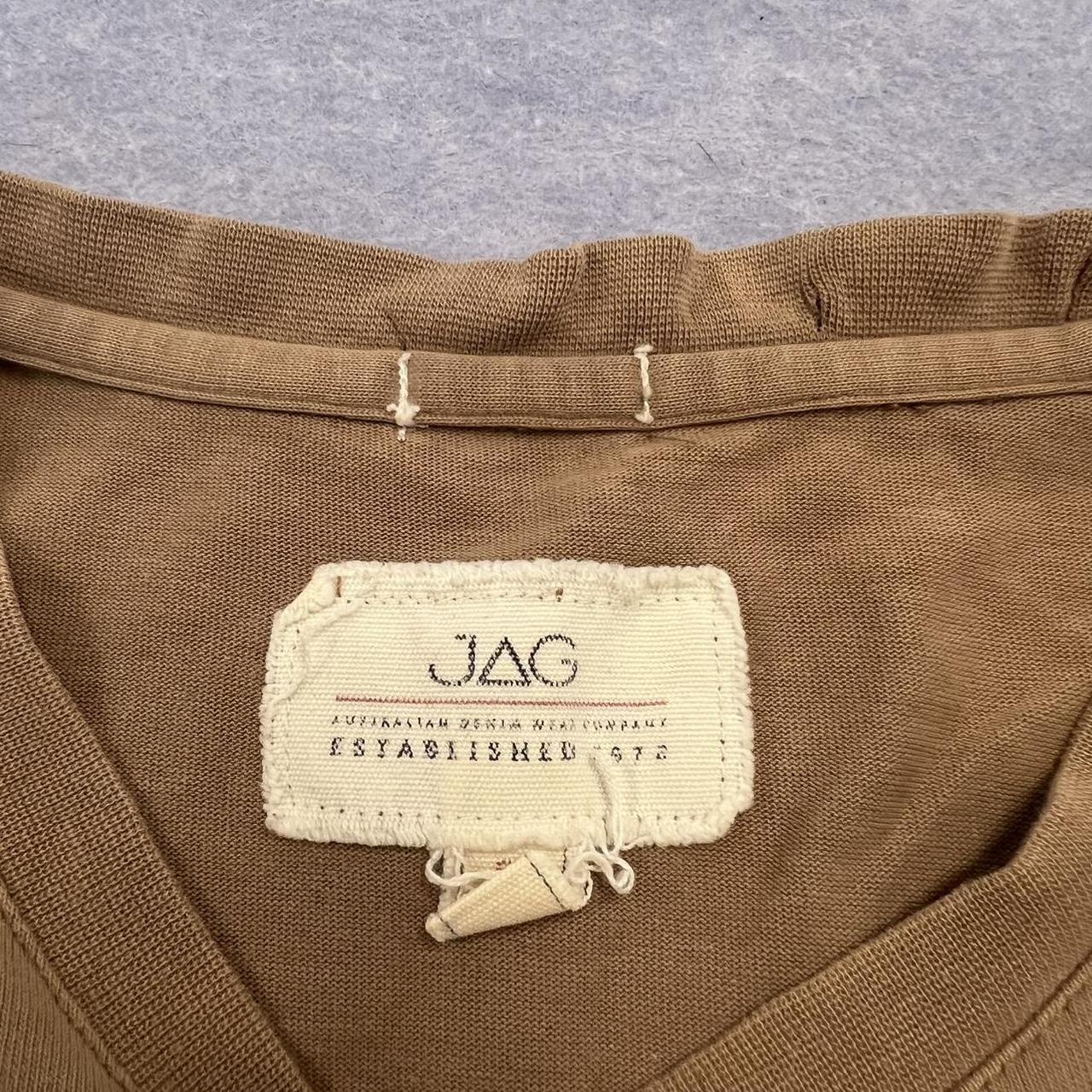 Vintage JAG NYC Brown Graphic Y2K Grunge Emo Streetwear LongSleeve T-Shirt Small