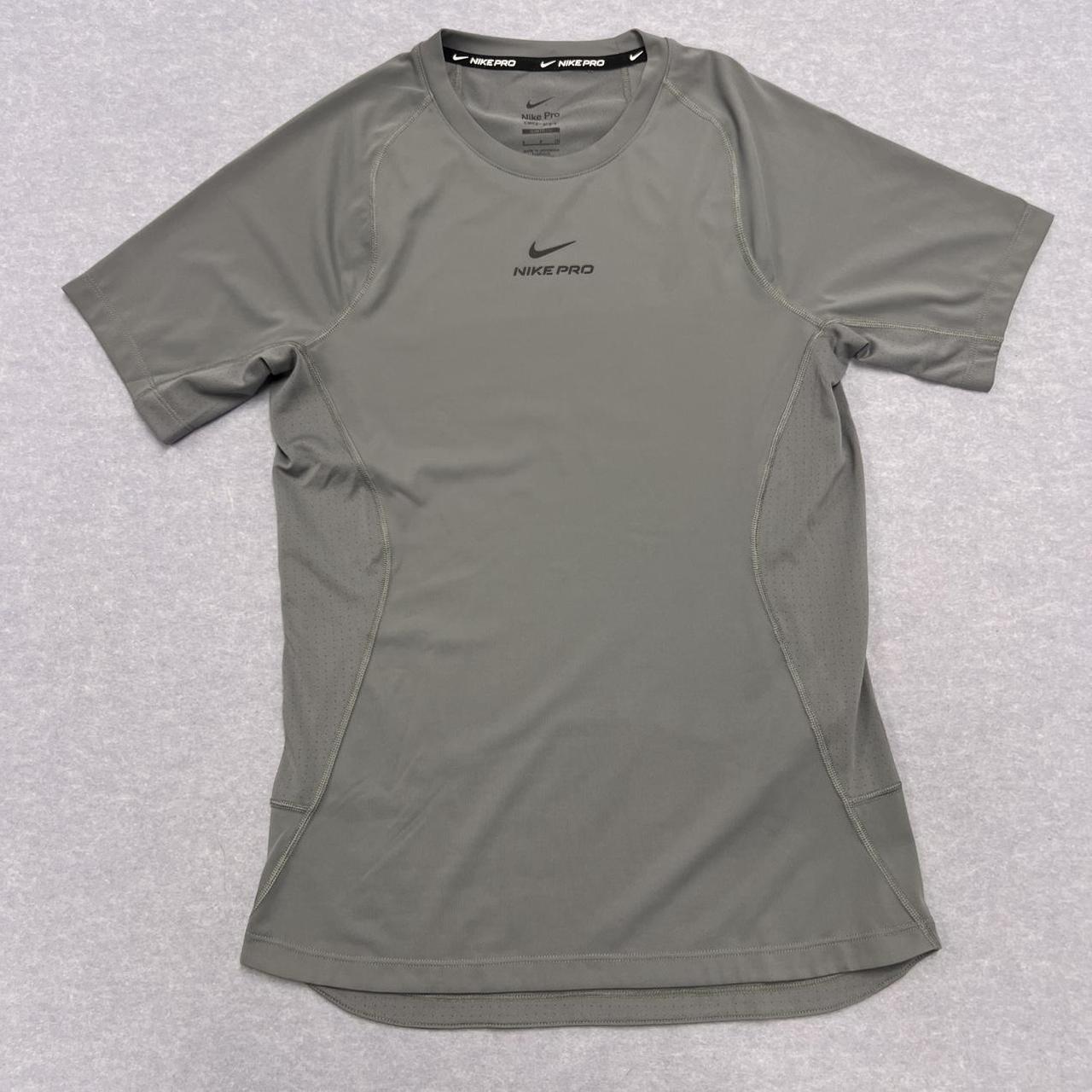 Nike Pro Mens Dark Grey Compression Performance Gym Sport Training T-Shirt Small