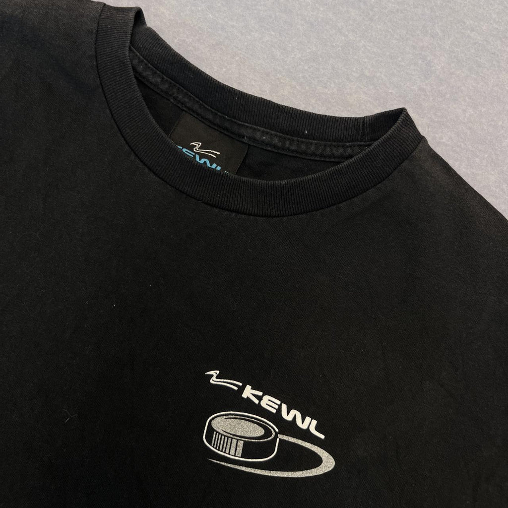 Vintage KEWL Men’s Canadian Ice Hockey Evolution Black Graphic T-Shirt XL