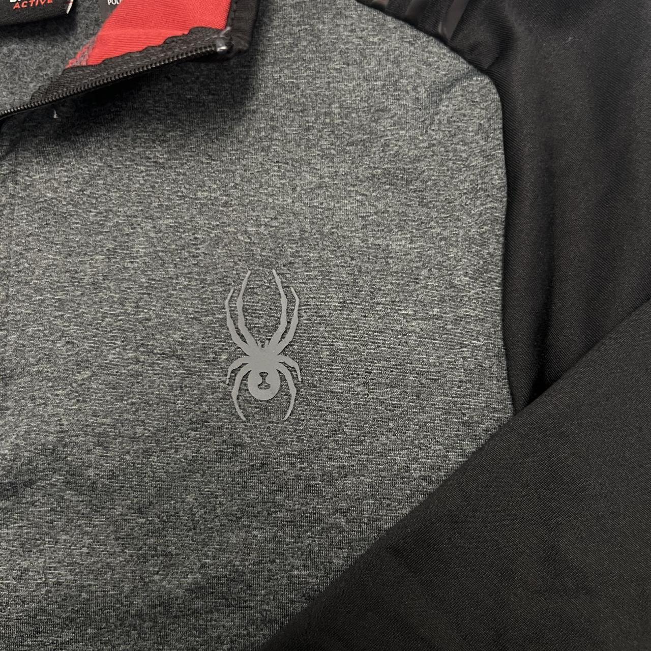Spyder Active Lightweight Quarter Zip Pullover Grey Black Men’s Medium