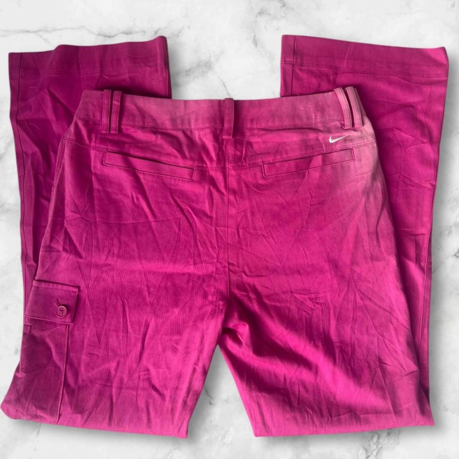 Vintage Nike Golf Women’s Pink Bootcut Cargo Pants Size 6 Y2K