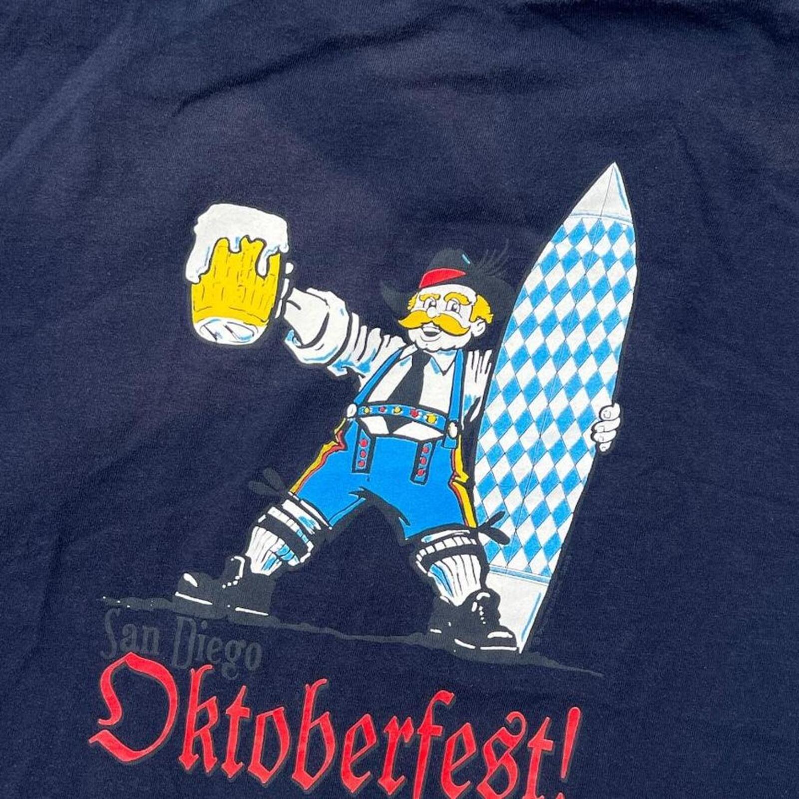 Vintage 90s Oktoberfest San Diego Men’s Navy Graphic Octoberfest AOP T-Shirt XL