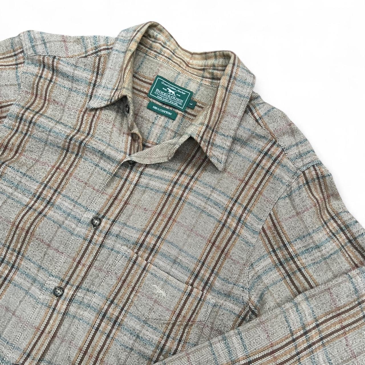 Vintage Rodd & Gunn Outdoor Collection Herringbone Plaid Button Up Shirt Large