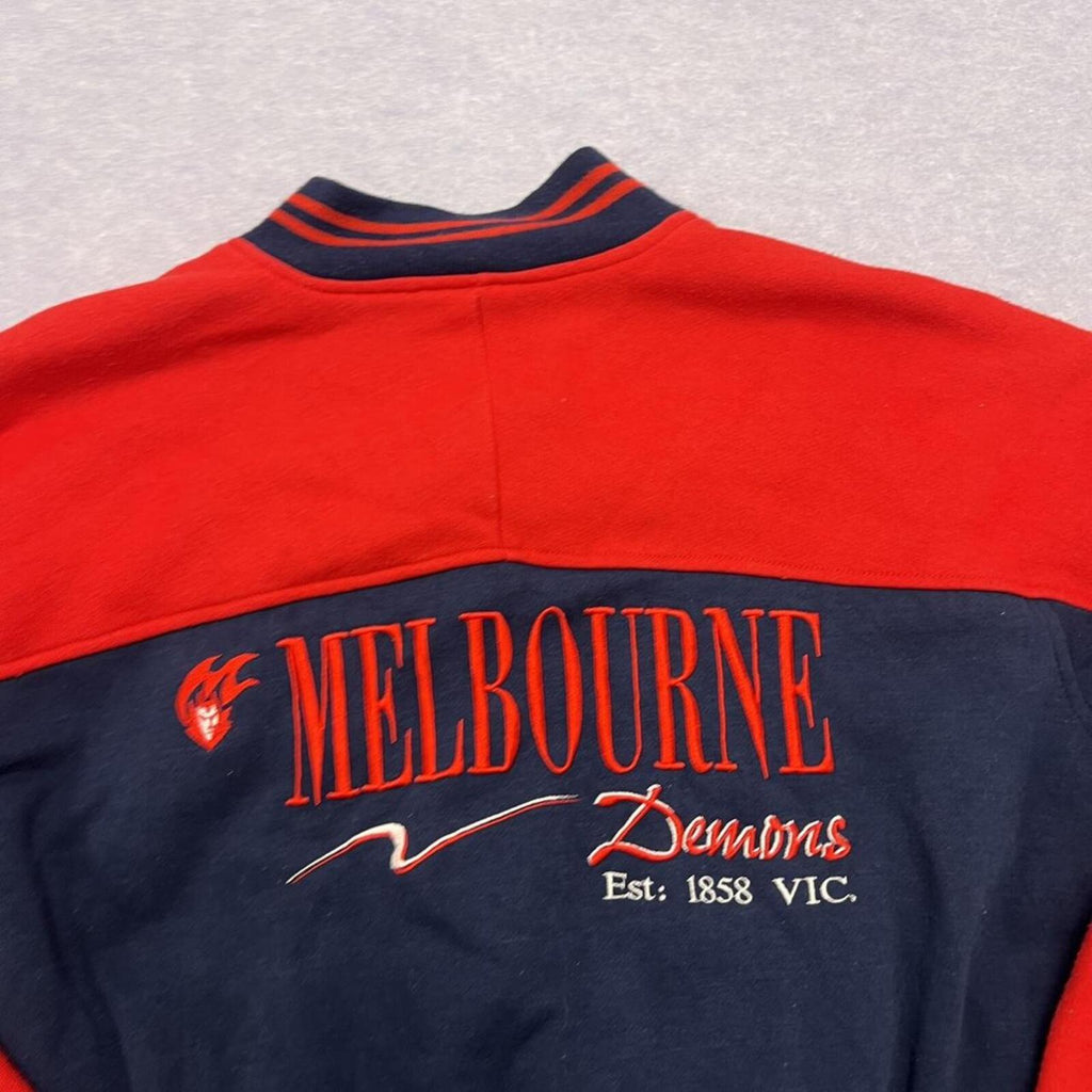 Vintage 90’s Melbourne Demons AFL VIVID Varsity Bomber Jacket Y2K Women's 8