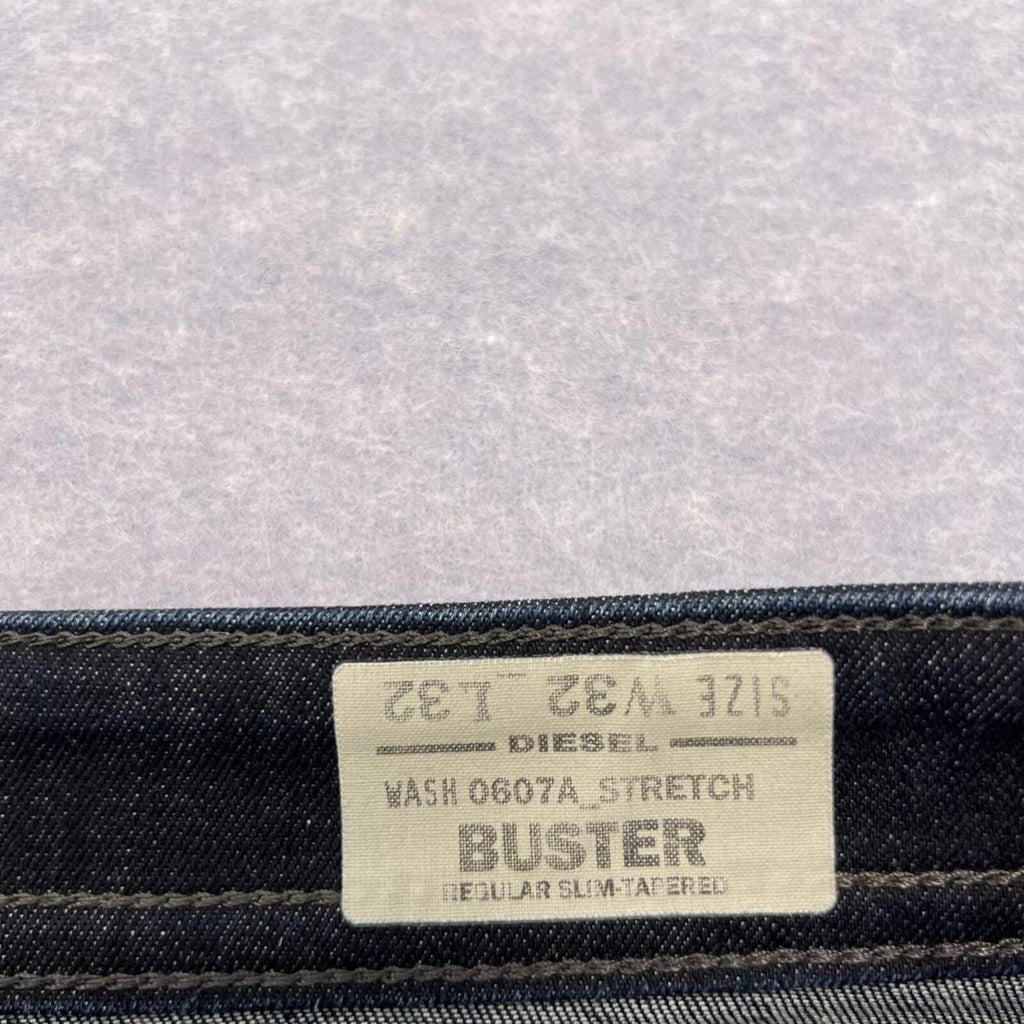 Diesel BUSTER 0607A Regular Stretch Slim Tapered Navy Blue Jeans Men’s W32 L32