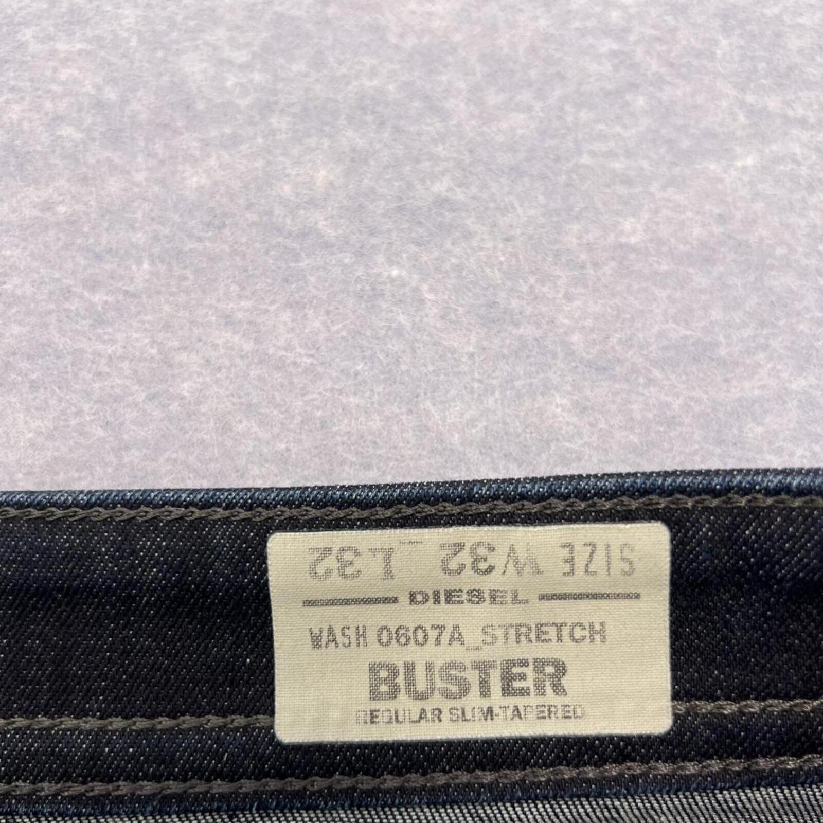 Diesel BUSTER 0607A Regular Stretch Slim Tapered Navy Blue Jeans Men’s W32 L32