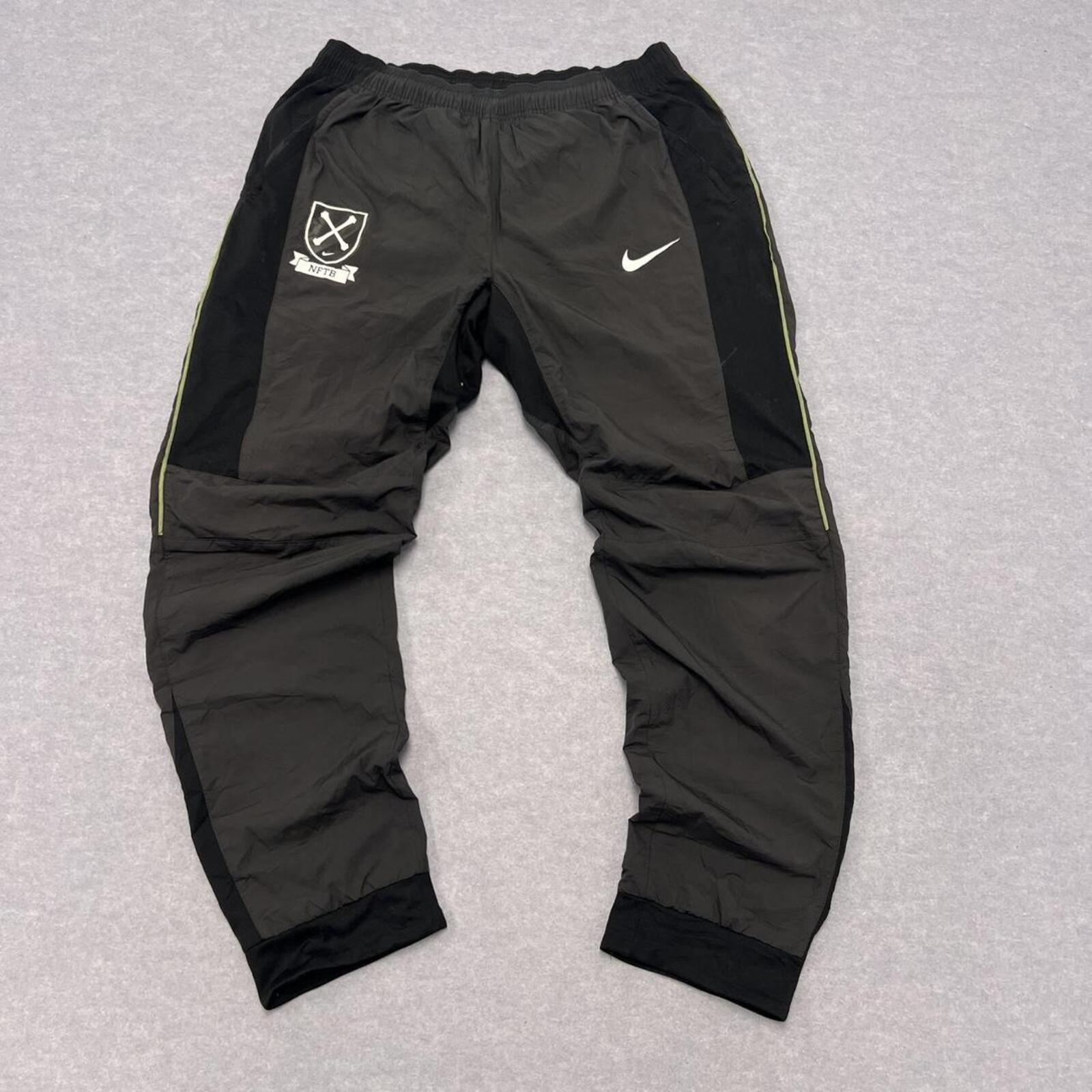 Nike NFTB Football Crossbones Men’s Dark Grey Baggy Track Pants Soccer Large