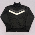 Vintage Nike The Athletic Dept Men's Black Chevron Striped Track Jacket Large