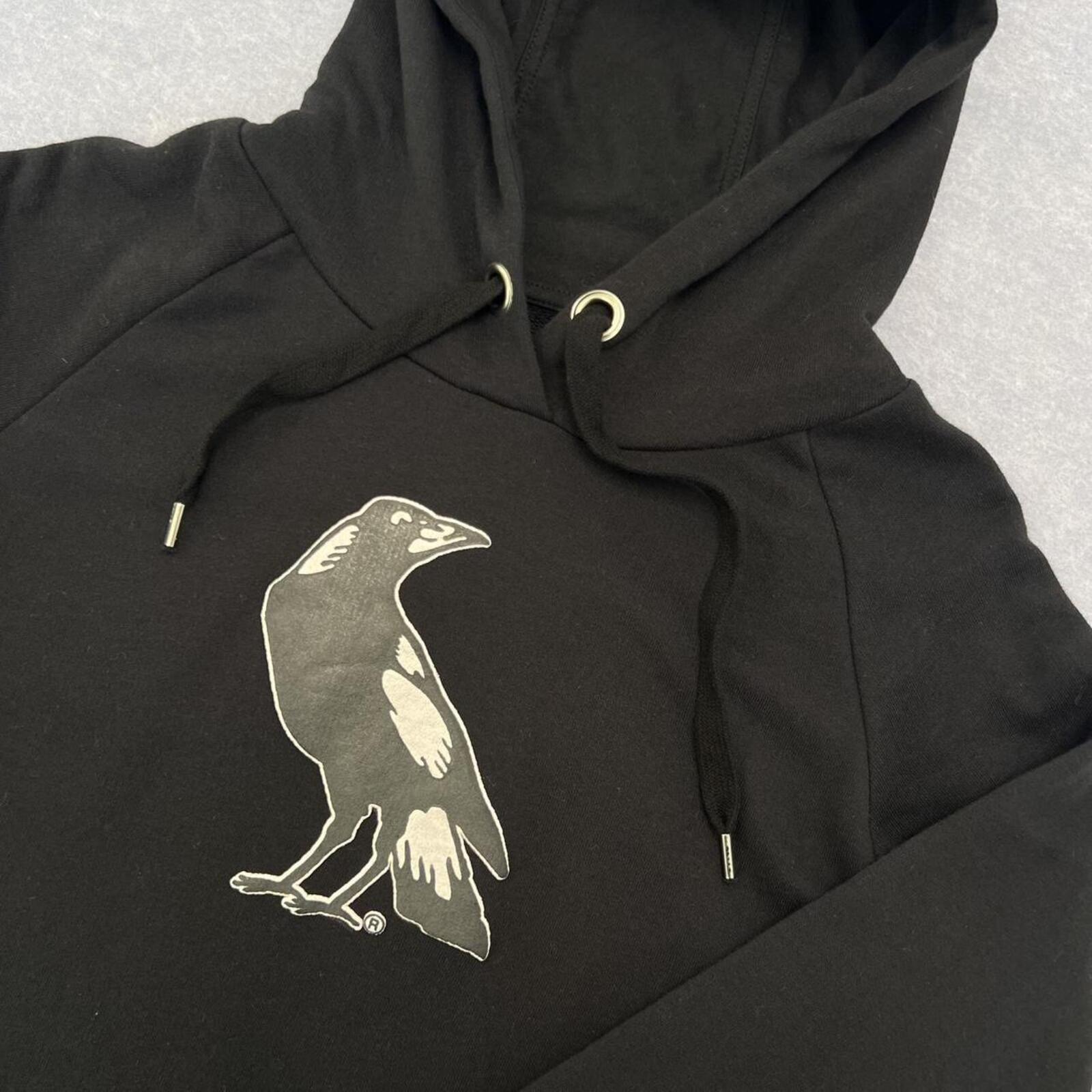 Vintage Collingwood Magpies AFL Star Athletic Hoodie No.36 Anniebell Black Size 16
